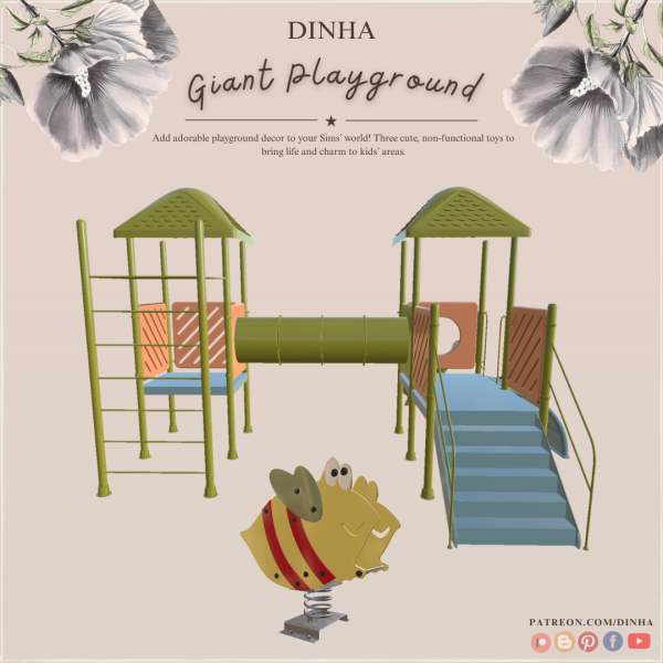 Alpha Giant Playground by dinhagamer - The Sims 4 Custom Content