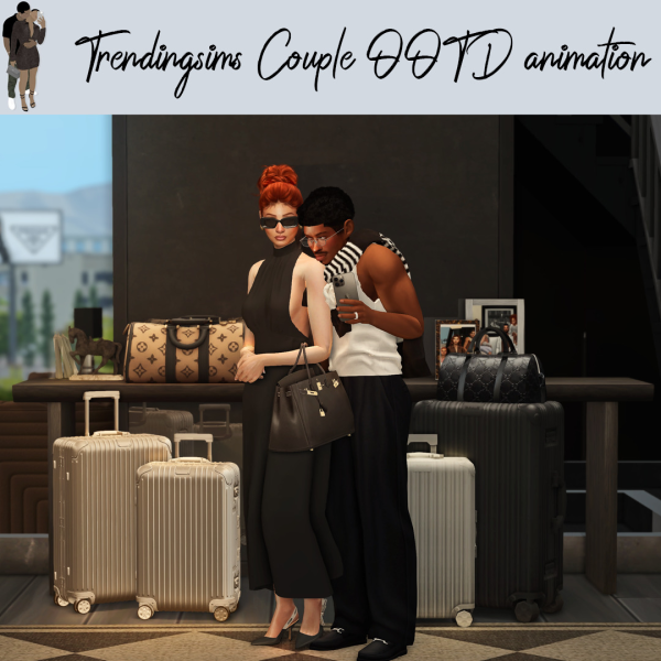 Mix Trendingsims Couple OOTD animation by simsfinds - The Sims 4 Custom Content