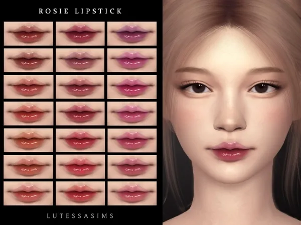 Alpha Rosie Lipstick - The Sims 4 Custom Content