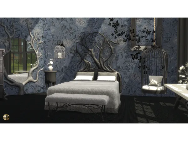 Alpha Creepy Sleepy Walls and Floors - The Sims 4 Custom Content