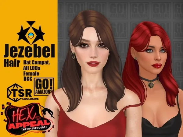 Sims 4 Jezebel Hair (Hex Appeal)