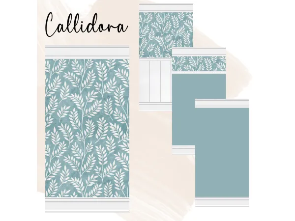 Mix The Callidora Wall Set by Jenni7592 - The Sims 4 Custom Content
