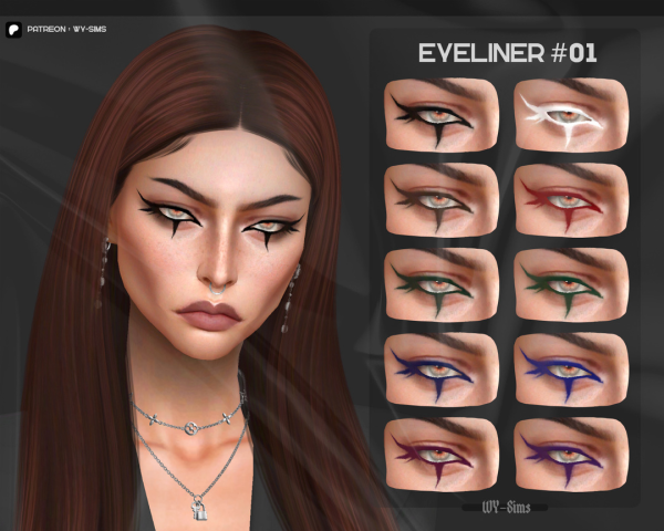 Alpha Eyeliner 01 by simsfinds - The Sims 4 Custom Content