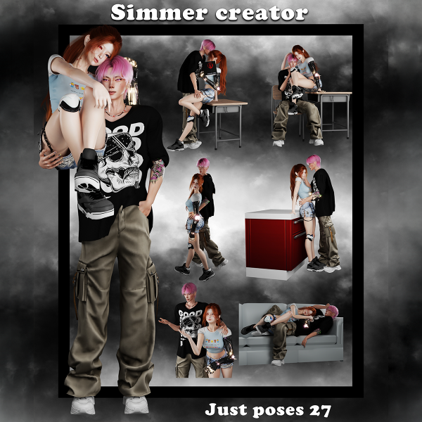 Mix Just poses 27 by simmer_creator - The Sims 4 Custom Content
