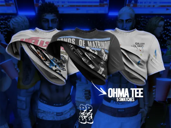 Alpha POPPIN Ohma Tee (Standard Version) - The Sims 4 Custom Content