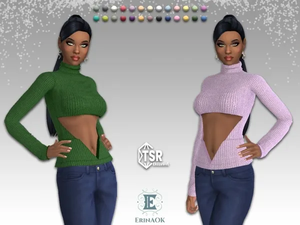Mix ErinAOK Womens Top 101225 - The Sims 4 Custom Content