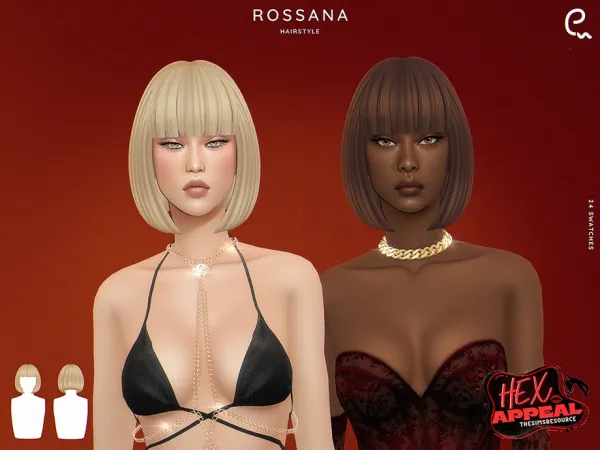 Sims 4 Hex Appeal - Rossana Hairstyle by Enriques4
