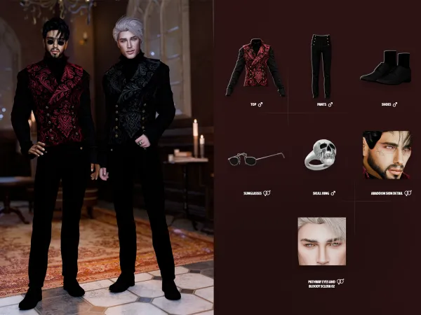 Alpha Midnight Manor Lookbook - The Sims 4 Custom Content