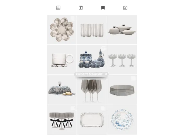 Sims 4 FAVORITE DISHWARE by farfallasims