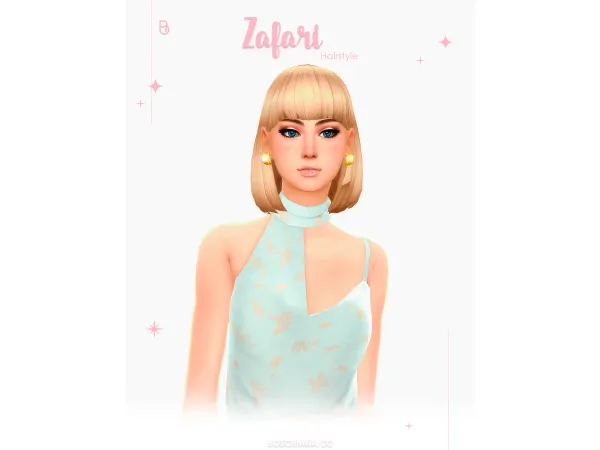 Sims 4 ZAFARI HAIRSTYLE by boschianacc