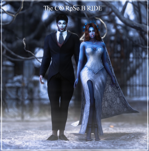 Alpha The Corpse Bride minie collections by beccaxcouquetts - The Sims 4 Custom Content