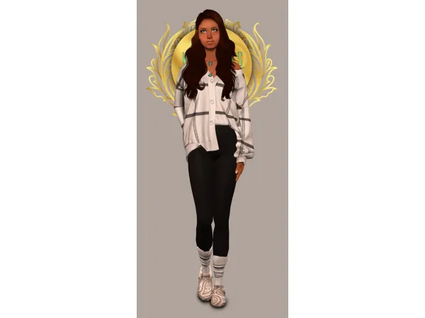 Kurimas 4t2 Gorillax3 Oversized Cardigan - The Sims 2 Custom Content