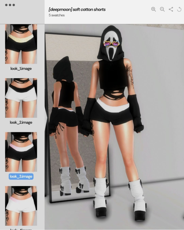 Mix soft cotton shorts by simsfinds - The Sims 4 Custom Content