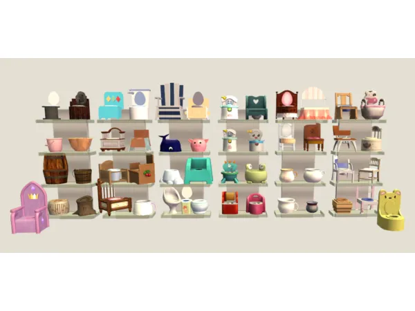 Lots of Potty edits by simsfinds - The Sims 2 Custom Content