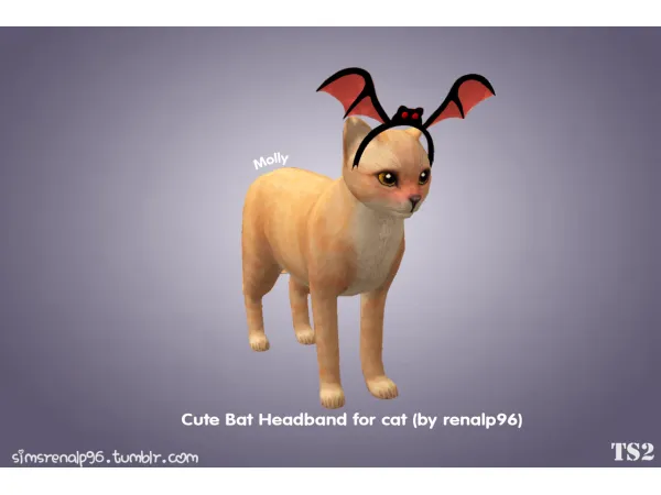 [Cute Bat Headband for cat ] by simsfinds - The Sims 2 Custom Content