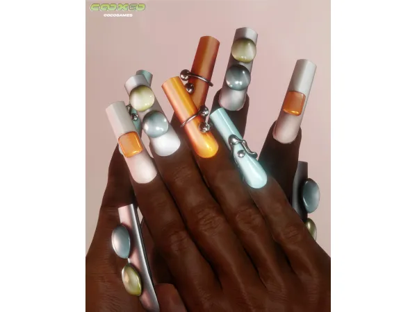 Sims 4 Leeloo | Nail Set by cocogames