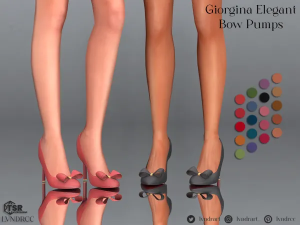 Sims 4 Giorgina Elegant Bow Pumps