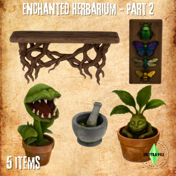 Maxis Match Enchanted Herbarium Part 2 by simsfinds - The Sims 4 Custom Content
