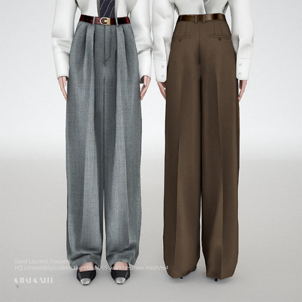 Alpha Saint Laurent Trousers by simsfinds - The Sims 4 Custom Content