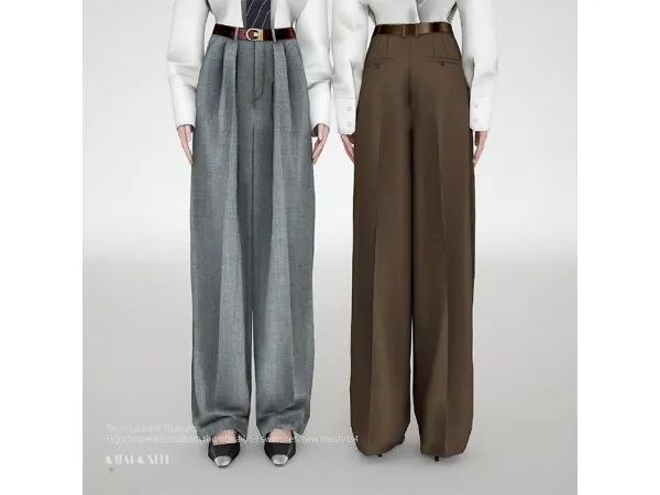 Alpha Saint Laurent Trousers by charonlee - The Sims 4 Custom Content