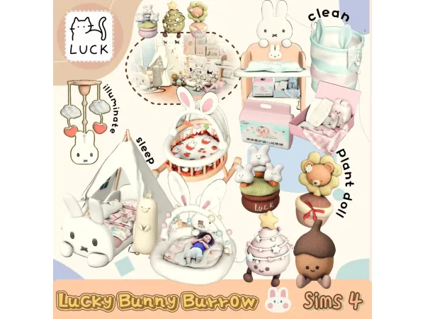 Maxis Match Lucky Bunny Burrow by LUCK66 - The Sims 4 Custom Content