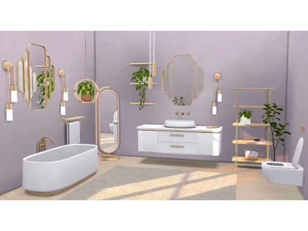 Alpha Modern Bathroom - The Sims 4 Custom Content