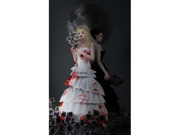 Alpha Halloween 2025 Bride Accessories by Diu0Diu404 - The Sims 4 Custom Content