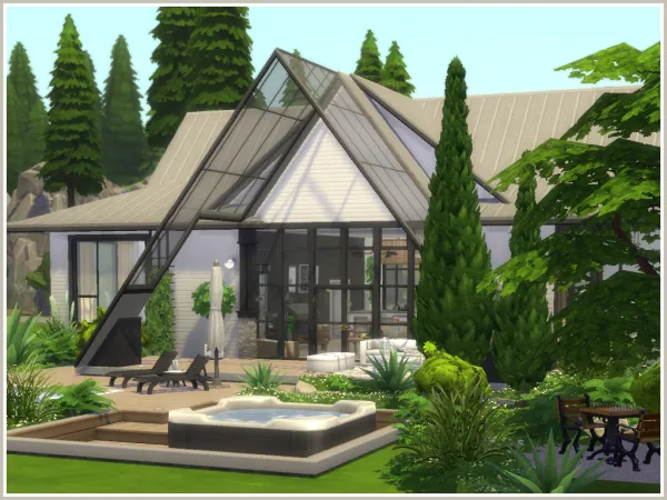 Maxis Match Lars Single Storey House by Philo995 - The Sims 4 Custom Content