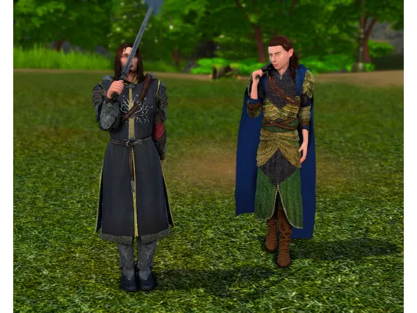 Mix LotR Armor Set by sulsulzukohere - The Sims 4 Custom Content