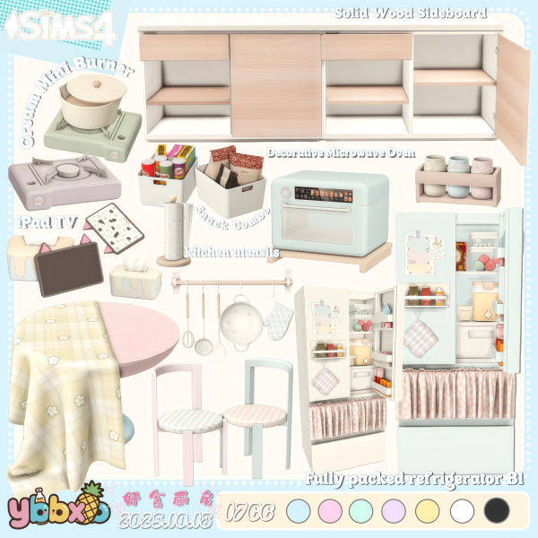 Maxis Match Delicious Kitchen by simsfinds - The Sims 4 Custom Content