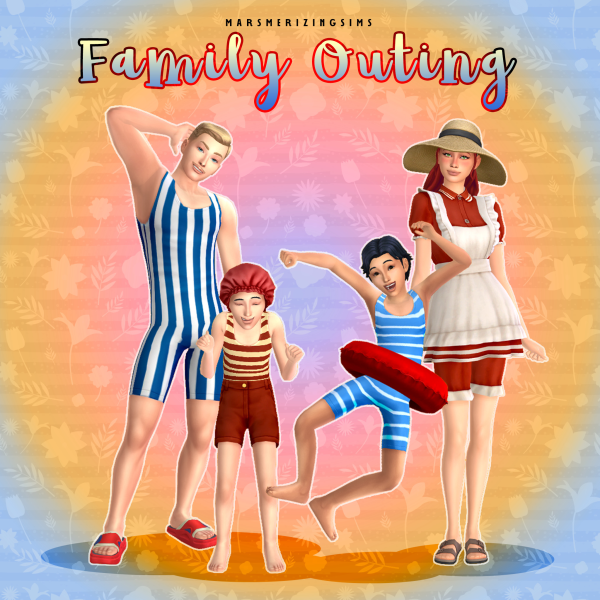 Maxis Match Family Outing Beach Day by simsfinds - The Sims 4 Custom Content