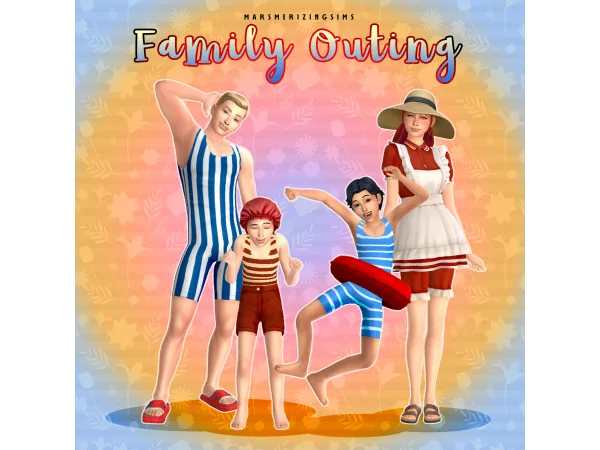 Maxis Match Family Outing Beach Day by marsmerizingsims - The Sims 4 Custom Content