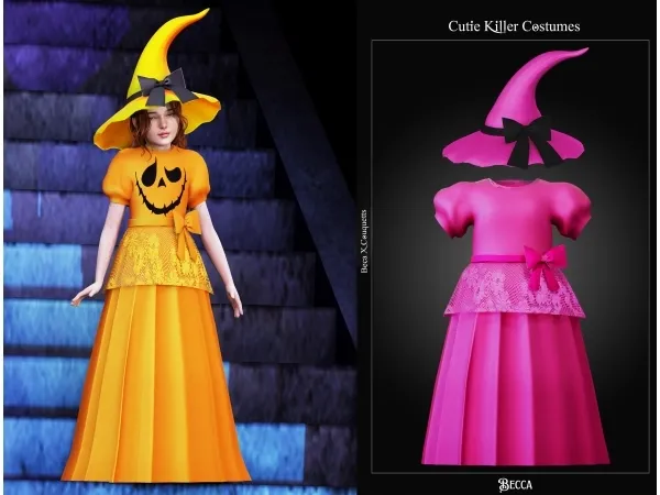 Alpha Little Witch Dress Hat by Becca - The Sims 4 Custom Content