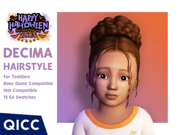 Maxis Match Decima Hair by qicc - The Sims 4 Custom Content