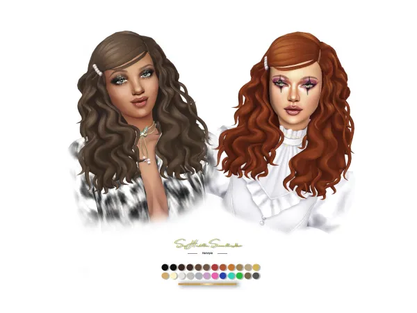 Sims 4 Sandra Hairstyle by sehablasimlish