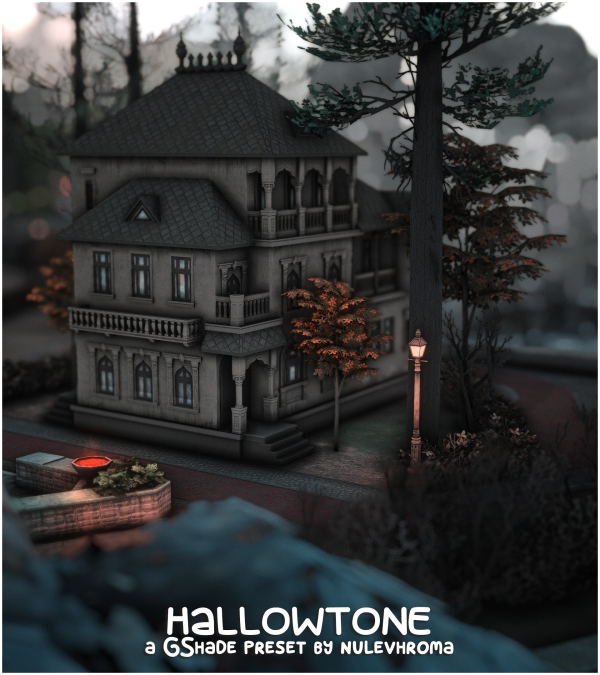 Mix GShade preset HALLOWTONE by simsfinds - The Sims 4 Custom Content