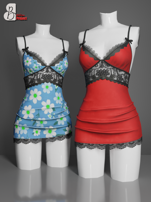 Alpha BillionProject Selsa Mini Dress by billion_project666 - The Sims 4 Custom Content
