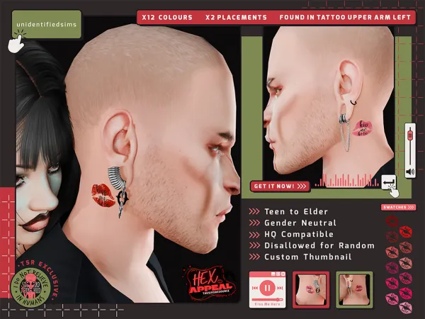 Kiss Me Here Tattoo