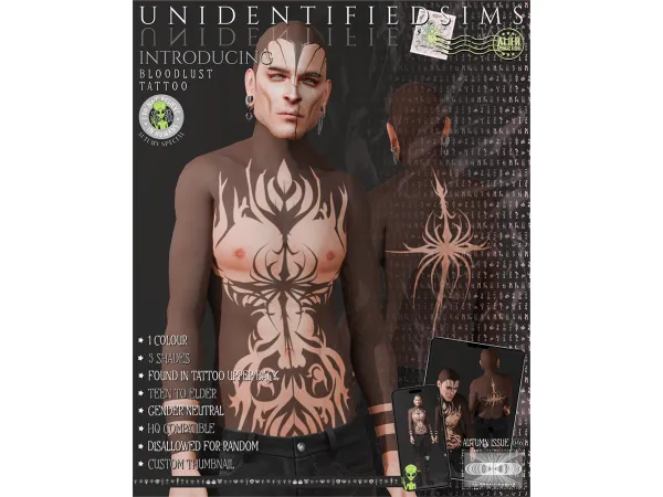 Mix Bloodlust Tattoo - The Sims 4 Custom Content