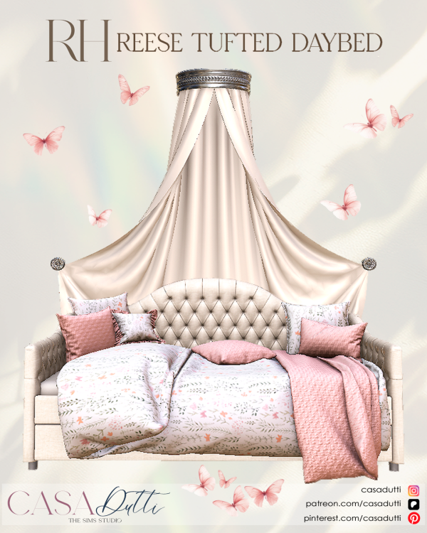 Alpha RH Reese Tufted Daybed by casadutti - The Sims 4 Custom Content