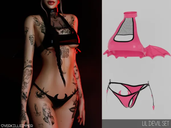 Alpha Lil devil set by overkillsimmer - The Sims 4 Custom Content