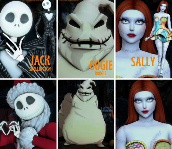 Mix Jack Skellington Oogie Boogie Sally from by simsfinds - The Sims 4 Custom Content