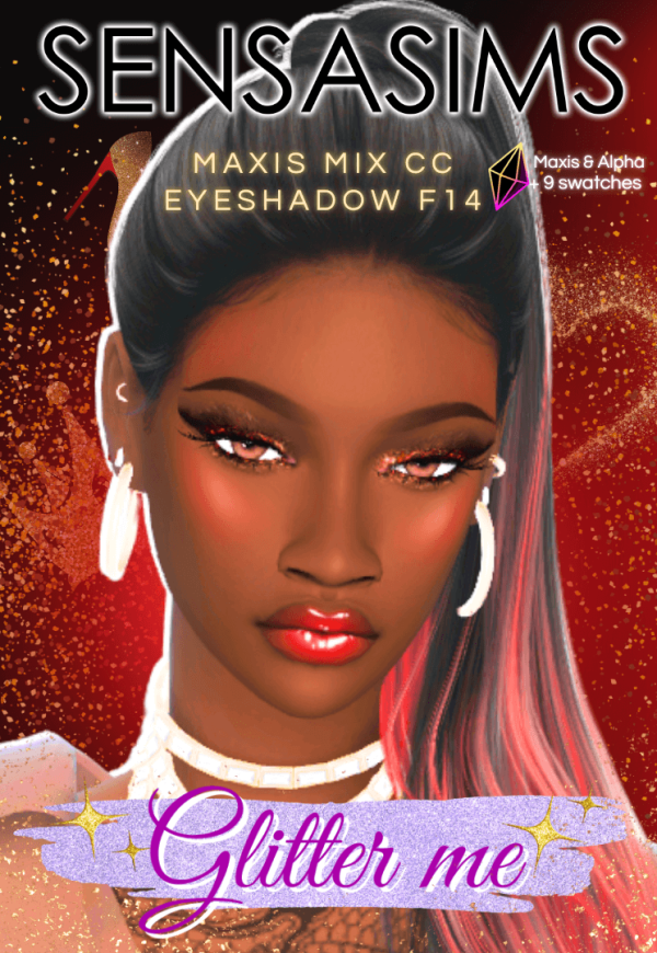 Mix Glitter Me Eyeshadow F14 by sensasims - The Sims 4 Custom Content