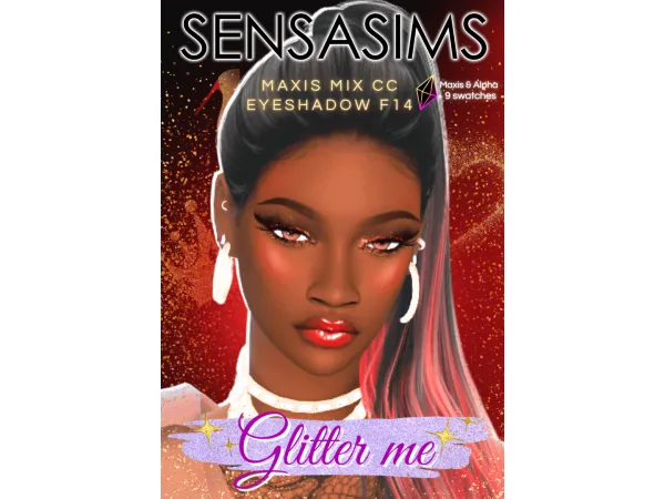 Mix Glitter Me Eyeshadow F14 - The Sims 4 Custom Content