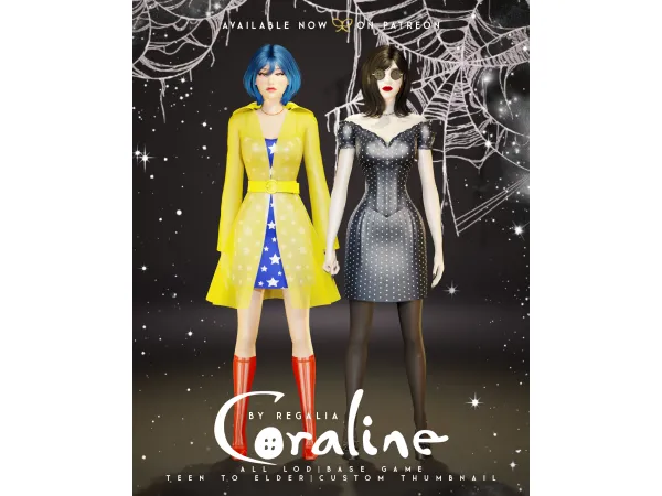 Mix Coraline Set by simsregalia - The Sims 4 Custom Content