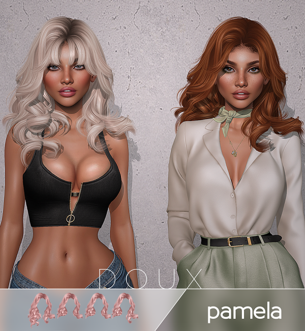 Alpha DOUX Pamela Hairstyle by douxhair - The Sims 4 Custom Content