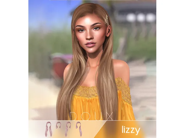 Alpha Doux Lizzy Hairstyle - The Sims 4 Custom Content