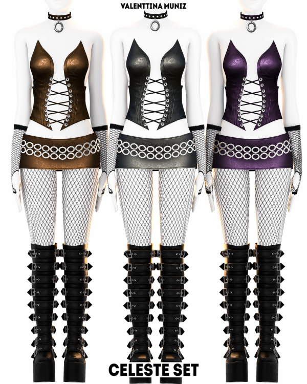 Alpha Celeste Outfit Valenttina Muniz Custom Content by valentinamuniz - The Sims 4 Custom Content