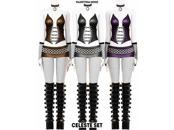 Alpha Celeste Outfit Valenttina Muniz Custom Content - The Sims 4 Custom Content