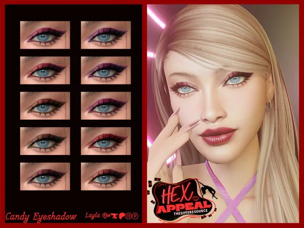 Alpha tsr Hex Appeal Candy Eyeshadow - The Sims 4 Custom Content